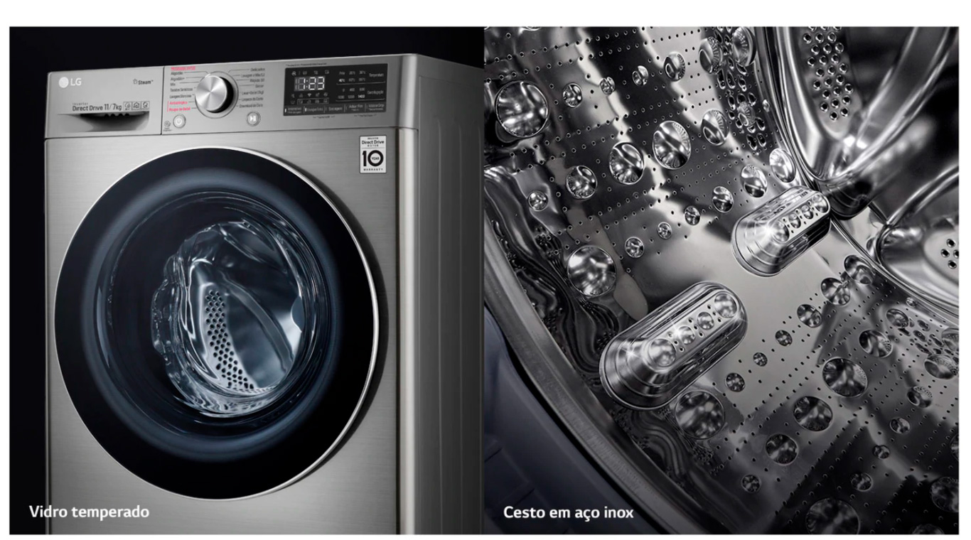 Lava e Seca LG Vivace VC4 11 Kg Aço Escovado 220V